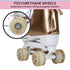 Circle Society Adjustable Quad Kids Roller Skates In Metallic Rose Gold