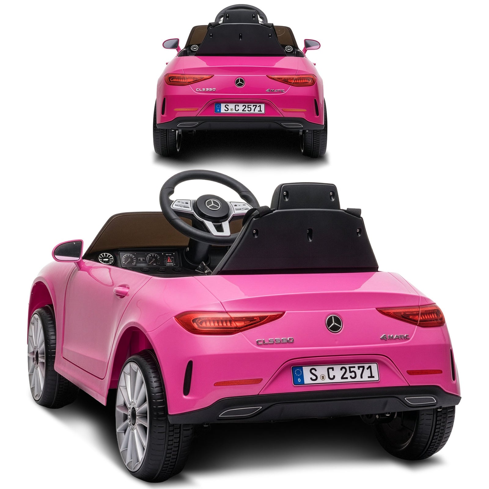 Mercedes Benz CLS 350 Kids Electric Ride On Car with Remote Control - Pink