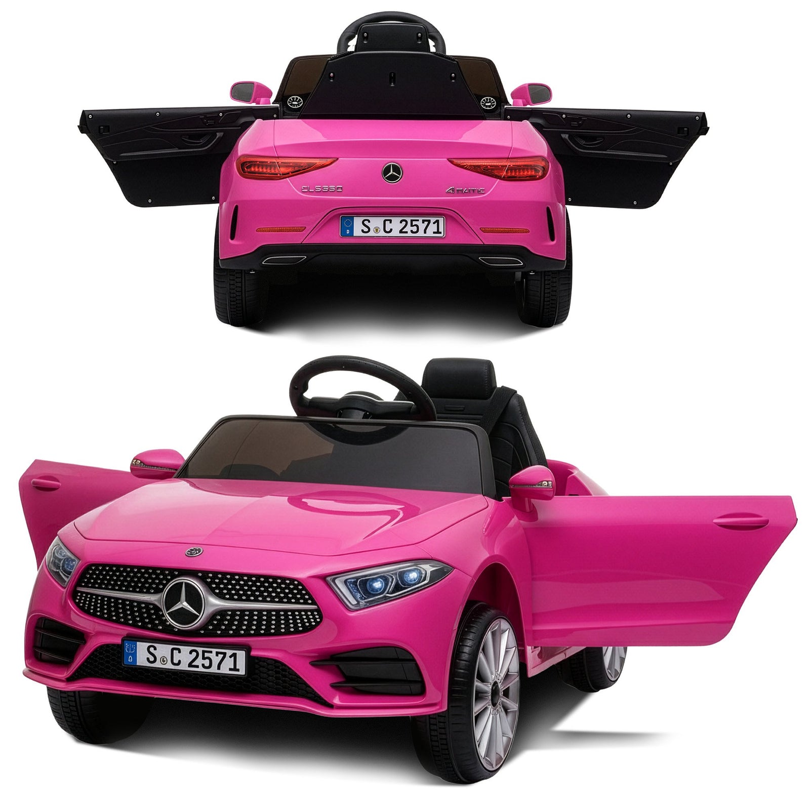 Mercedes Benz CLS 350 Kids Electric Ride On Car with Remote Control - Pink