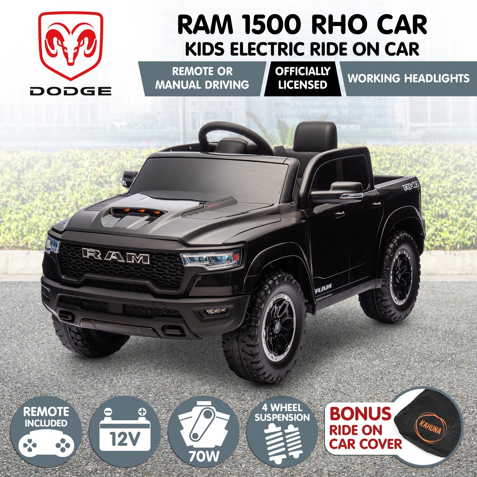 Ram 1500 RHO Kids Electric Ride On Car with Remote Control