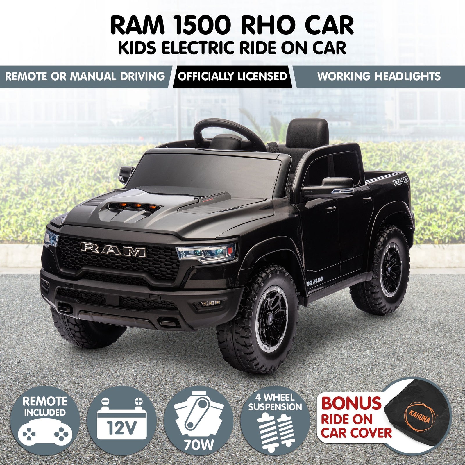 Ram 1500 RHO Kids Electric Ride On Car with Remote Control