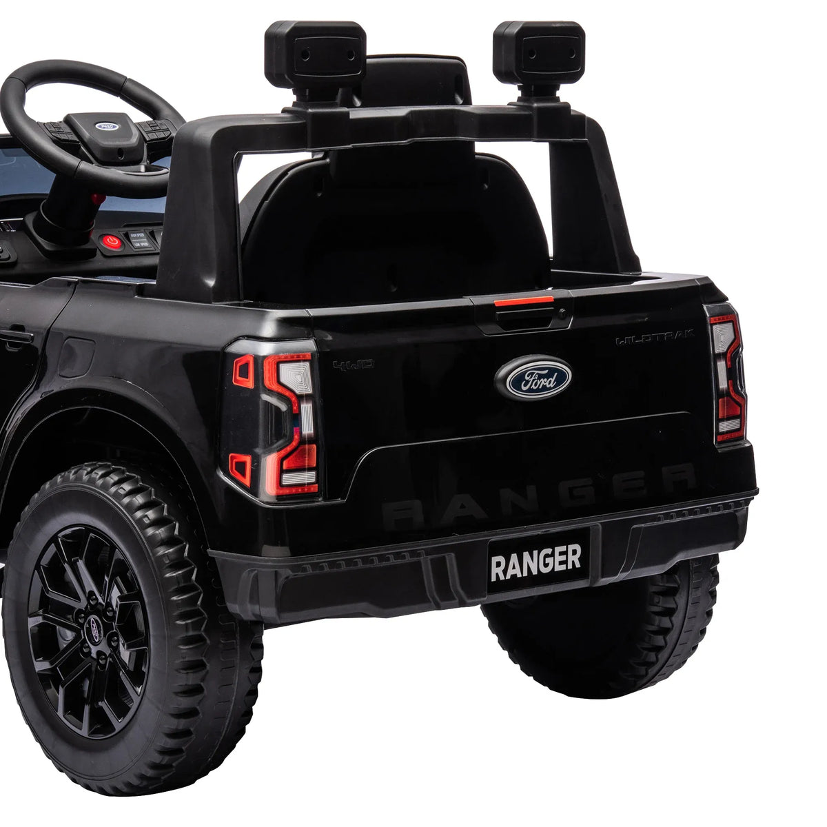 Ford Ranger Licensed Kids Ride On Car, Black, 12V7AH Battery Pack