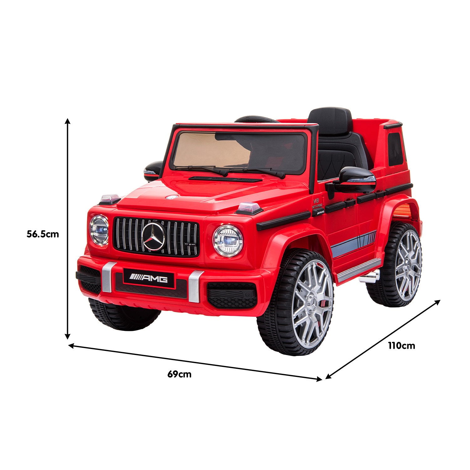 Kahuna Mercedes Benz AMG G63 Licensed Kids Ride On Electric Car Remote Control - Red