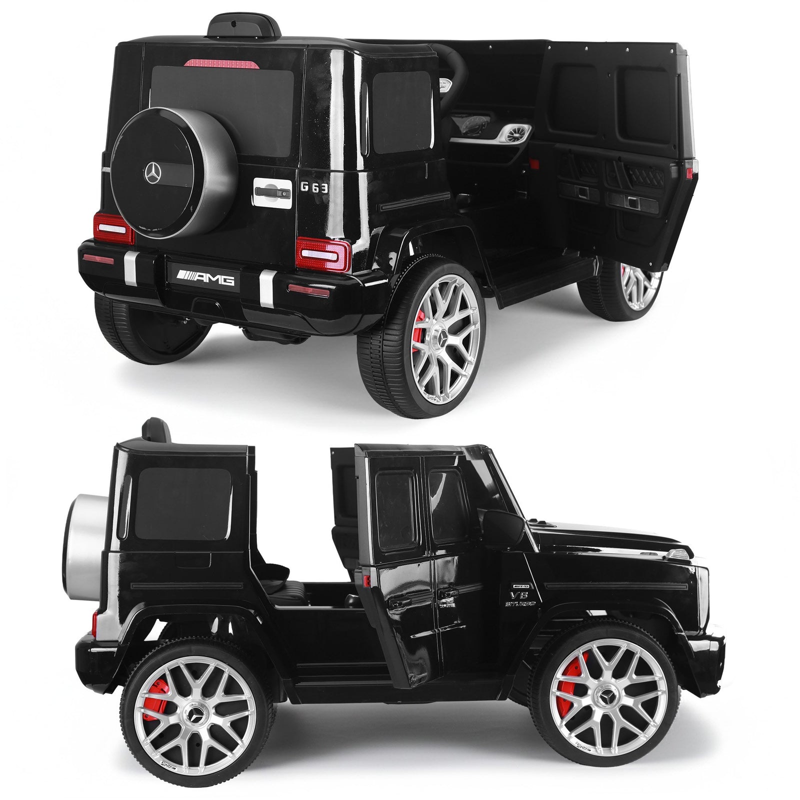 Mercedes Benz AMG Licensed G63 Kids Electric Ride On Car Remote Control Dual 25W Motors Music Player LED Lights
