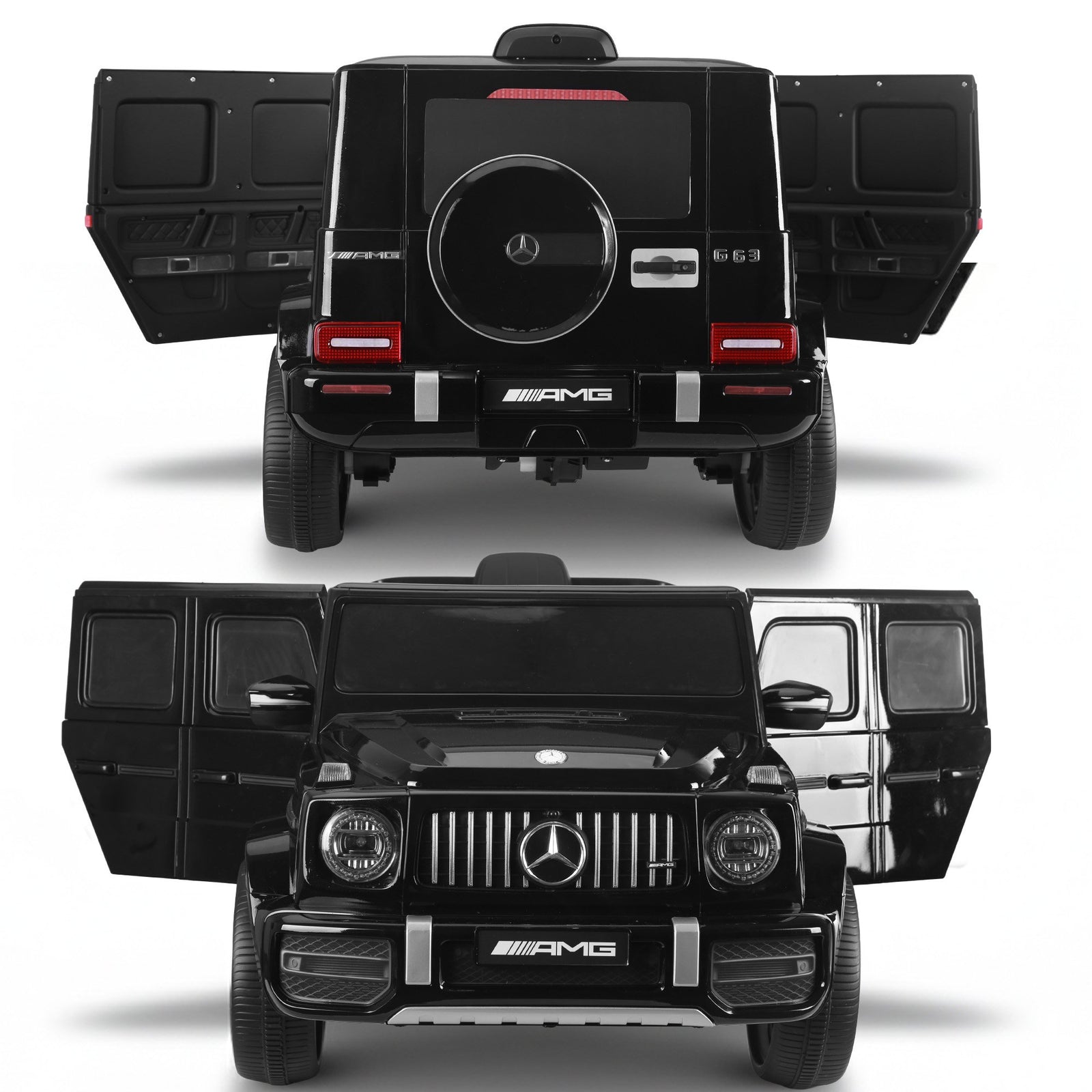 Mercedes Benz AMG Licensed G63 Kids Electric Ride On Car Remote Control Dual 25W Motors Music Player LED Lights