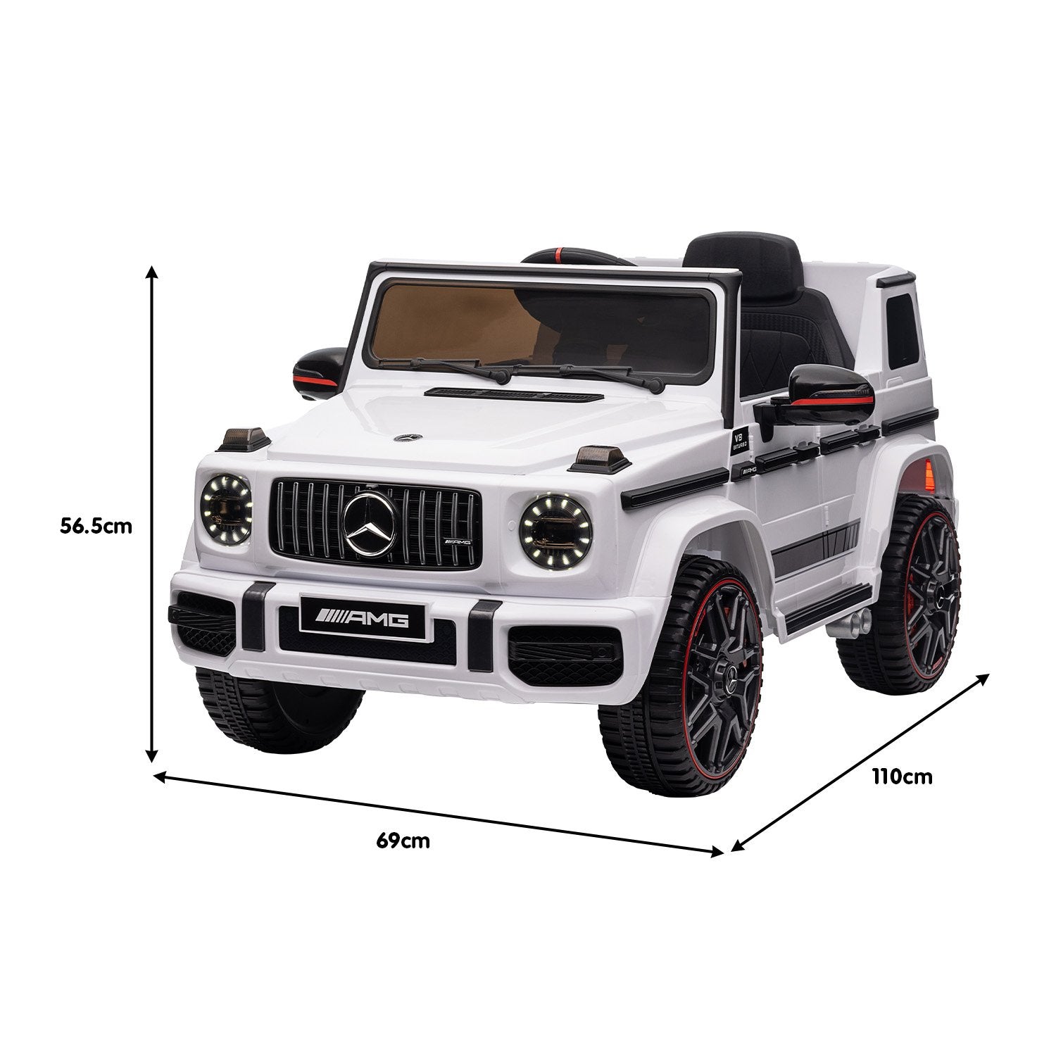 Kahuna Mercedes Benz AMG G63 Licensed Kids Ride On Electric Car Remote Control - White