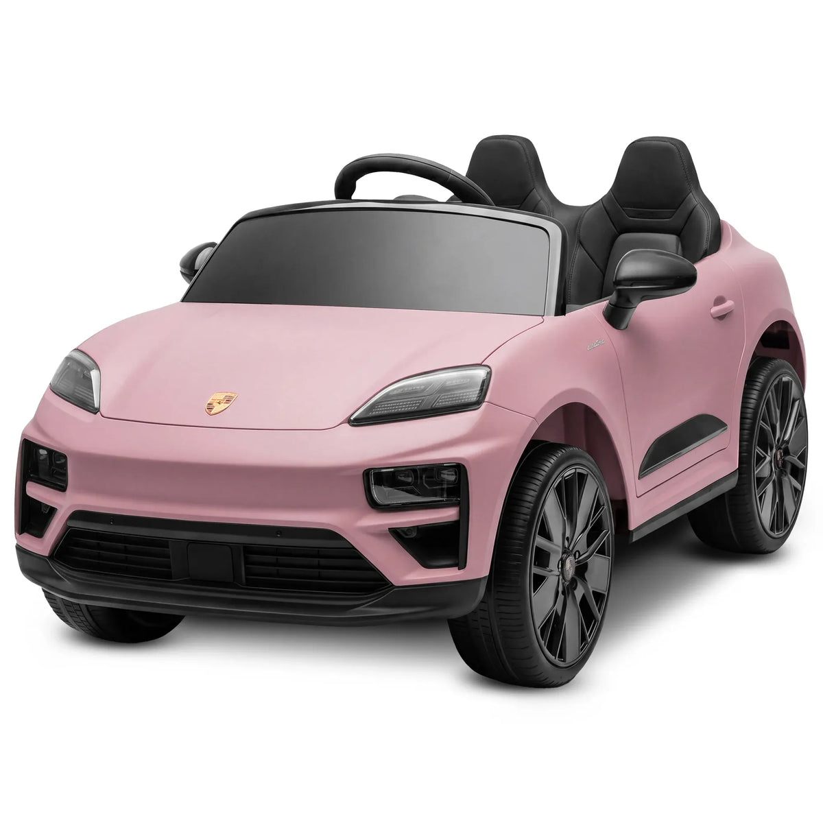 Pink Porsche Macan Turbo EV Kids Ride On Car 12V Electric Car