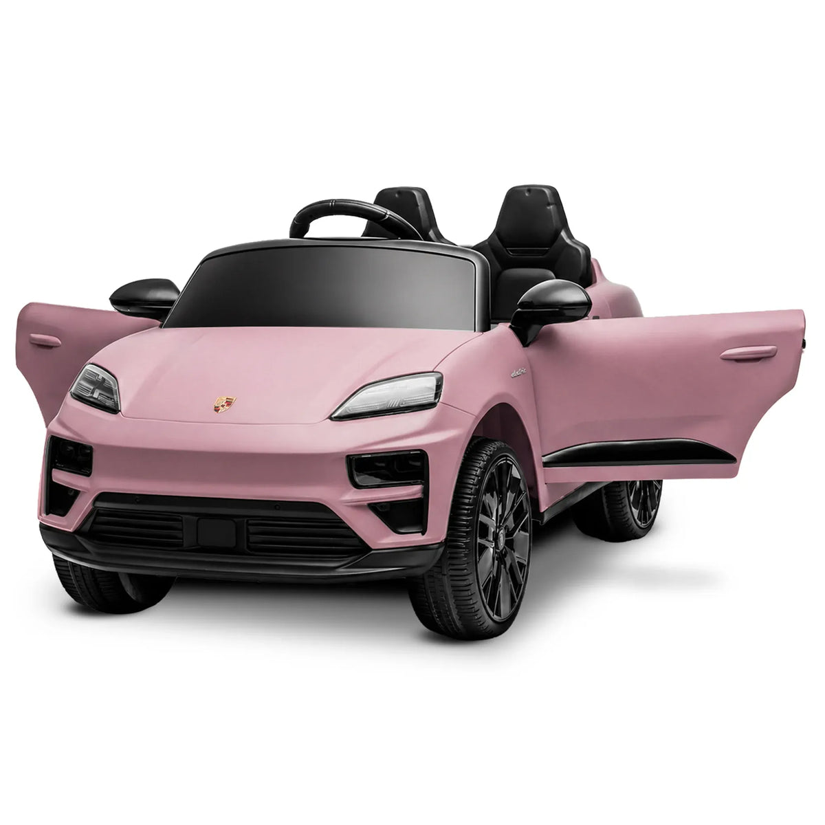 Pink Porsche Macan Turbo EV Kids Ride On Car 12V Electric Car