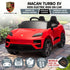 Red Porsche Macan Turbo EV Kids Ride On Car 12V Electric Car