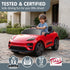 Red Porsche Macan Turbo EV Kids Ride On Car 12V Electric Car