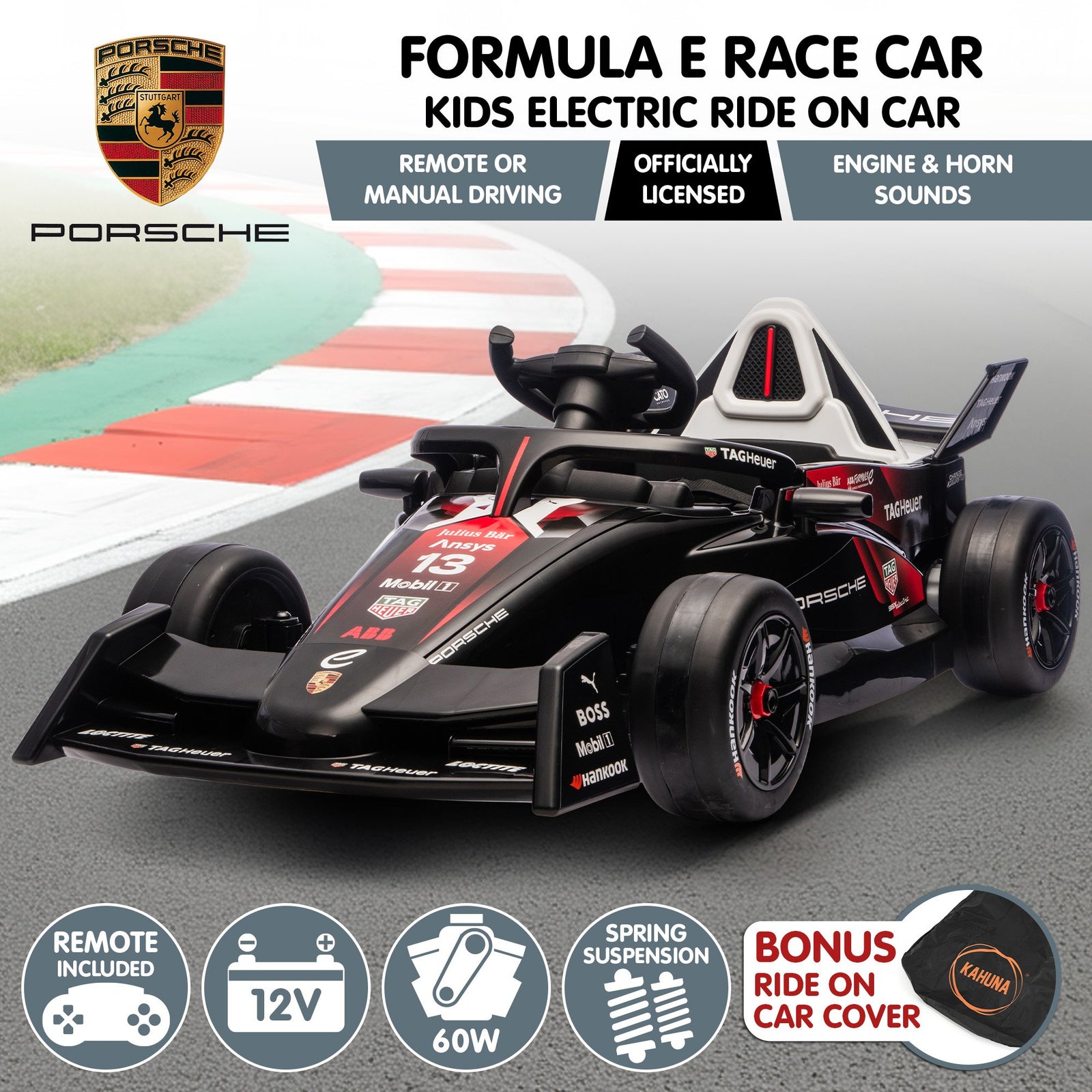 Porsche Formula E Kids Electric Ride-on Car With Remote Control