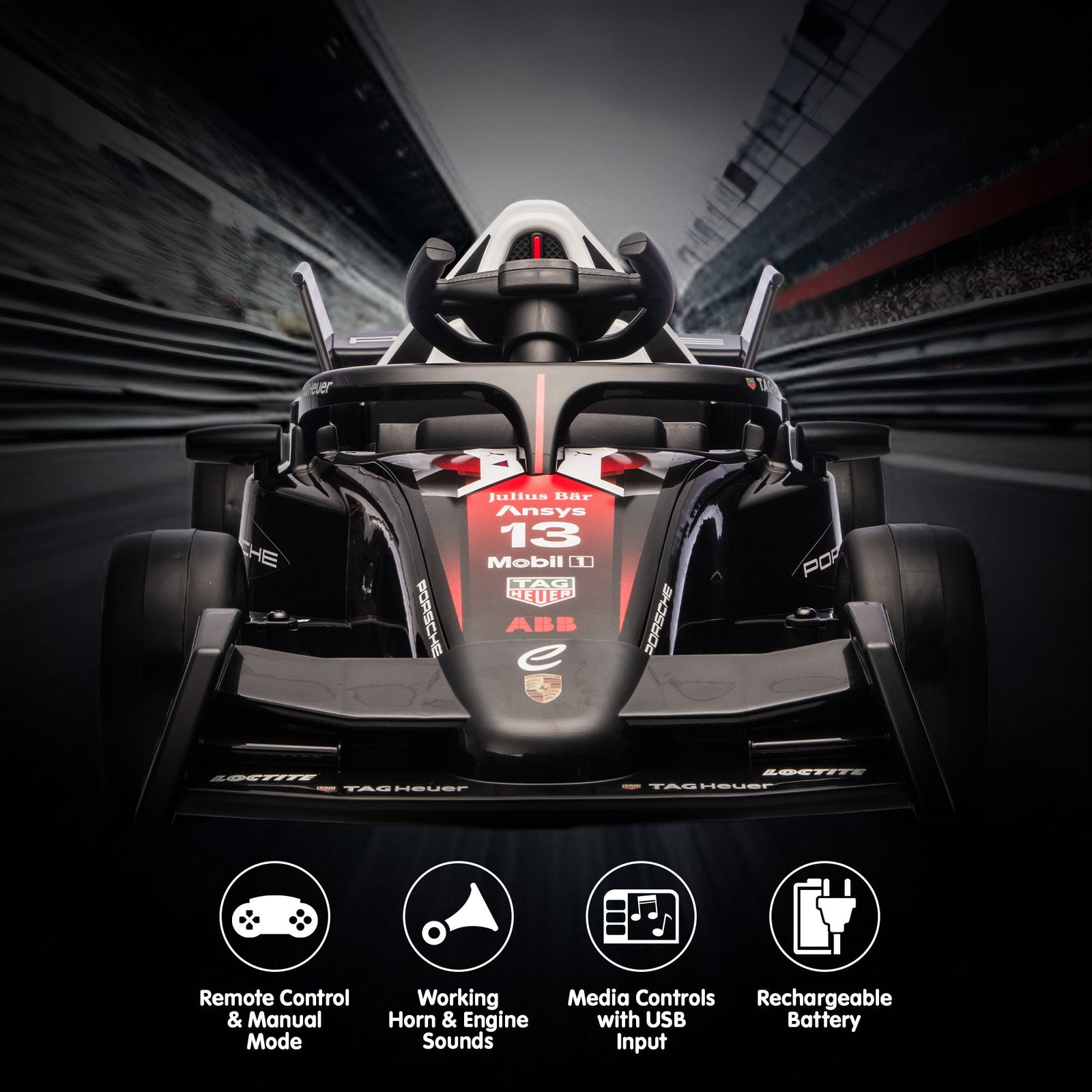 Porsche Formula E Kids Electric Ride-on Car With Remote Control