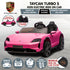 Porsche Taycan Turbo S Kids Electric Ride On Car w/Remote Control 90W Four Wheel Suspension 2 Seater w/Seat Belt