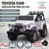 Toyota FJ-40 Licensed Kids Electric Ride On Car 2 Seater 80W Bluetooth, White
