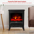 Casper Optiflame 2kW Portable Electric Stove, Black Cast Iron Look Set