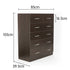 Sarantino Tallboy Dresser 6 Chest Of Drawers Cabinet 85 X 39.5 X 105 - Brown