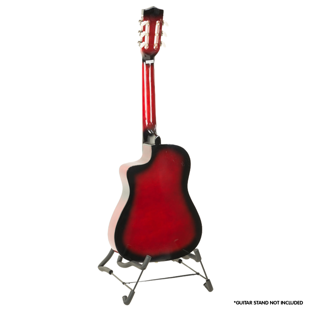 Children's Cutaway Acoustic Guitar in Red, 34in, with Carry Bag
