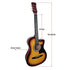38in Acoustic Guitar Steel Strings Carry Bag Shoulder Strap Sun Burst