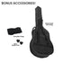 38in Cutaway Acoustic Guitar with Guitar Bag, Black, High-Gloss Finish