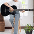 38in Cutaway Acoustic Guitar with Guitar Bag, Black, High-Gloss Finish