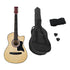 38-Inch Cutaway Acoustic Guitar with Carry Bag, Natural Finish