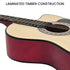 38-Inch Cutaway Acoustic Guitar with Carry Bag, Natural Finish
