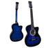 38in Cutaway Acoustic Guitar with guitar bag - Blue Burst