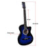 38in Cutaway Acoustic Guitar with guitar bag - Blue Burst