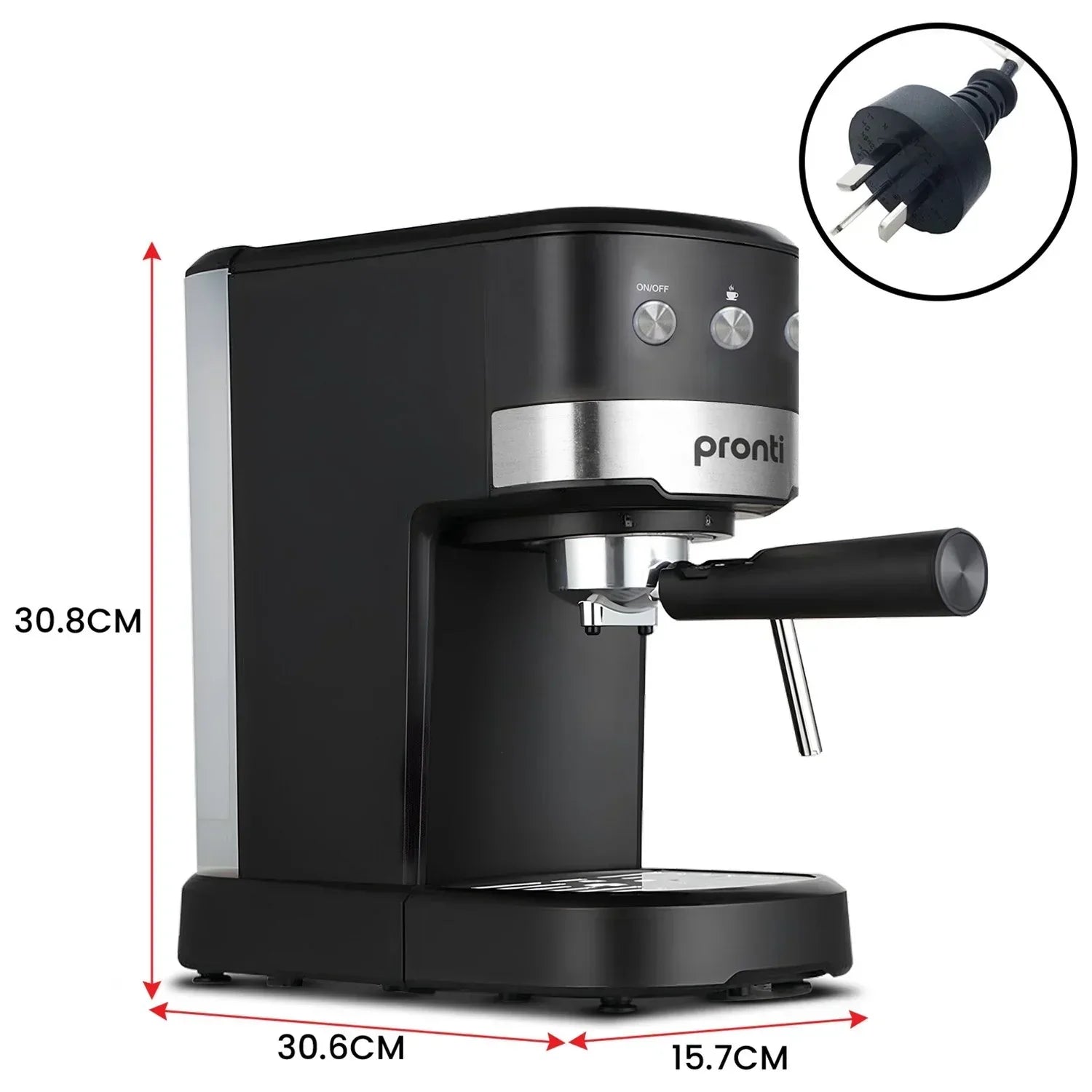 CM-850D Coffee Machine 20 Bar Espresso Maker with Milk Frother and 1.25L Tank