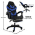 Cueva Reclining High Back Office Gaming Chair Seat Retractable Footrest Office Computer Black & Blue