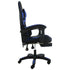 Cueva Reclining High Back Office Gaming Chair Seat Retractable Footrest Office Computer Black & Blue