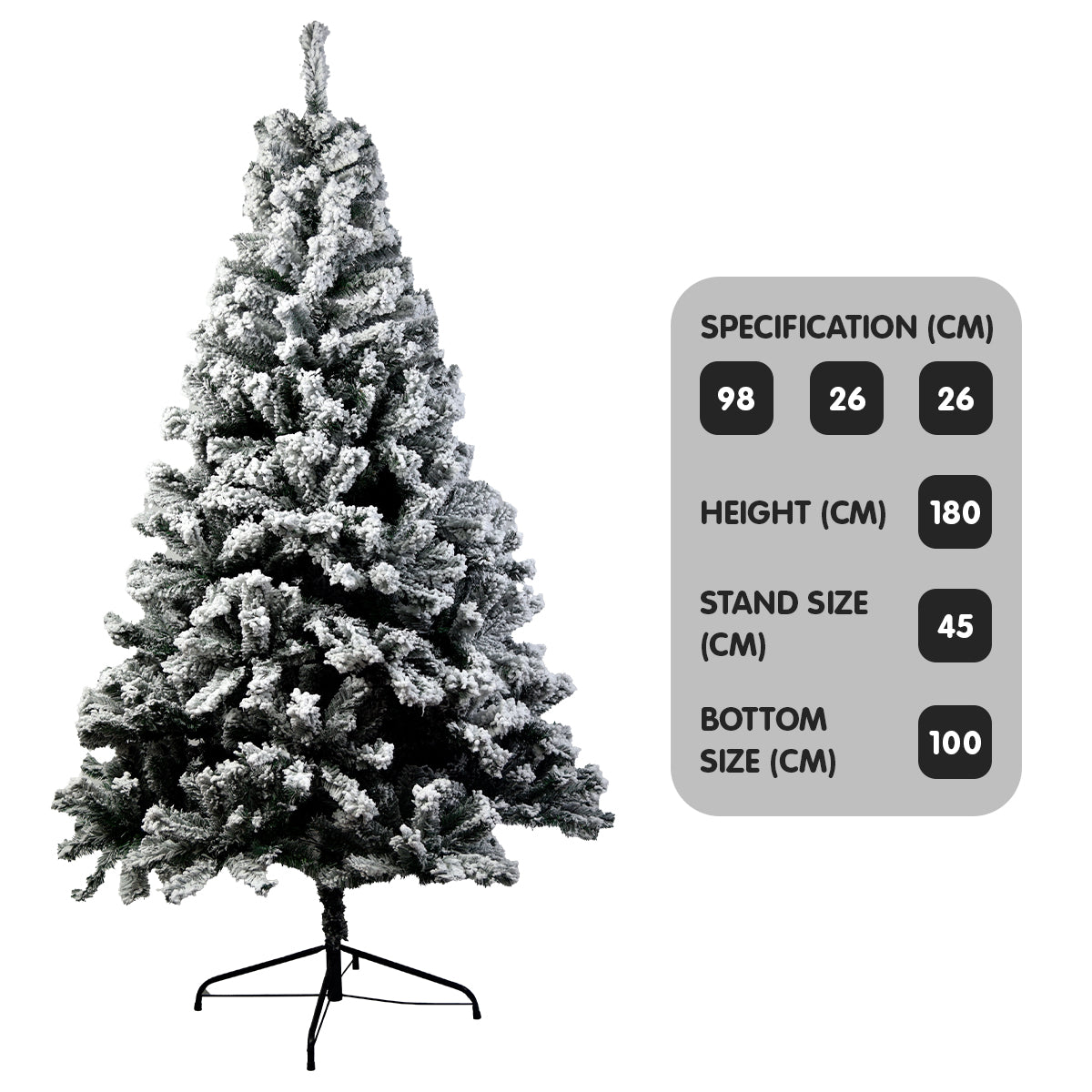 Snow-Tipped Artificial Christmas Tree 1.8m - 850 Tips