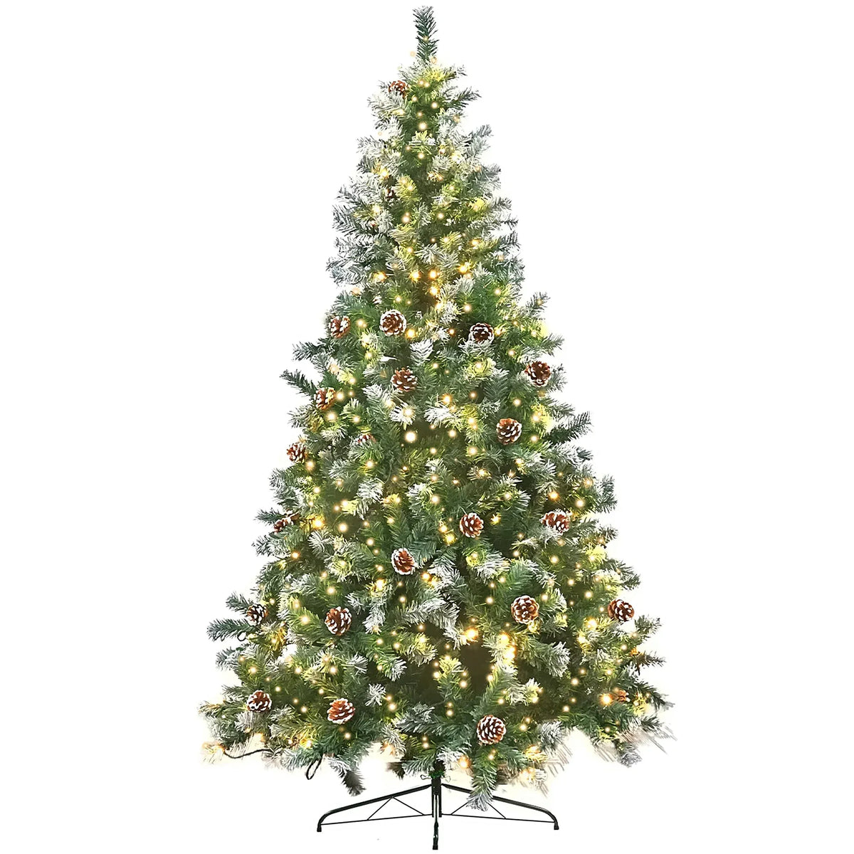 Christabelle 1.5m 5ft Pre-Lit LED Christmas Tree Snow Tipped with Pine Cones