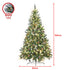 Christabelle 1.5m Pre-Lit LED Artificial Christmas Tree with Snow Tipped Needles Pine Cones Stand
