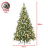 Christabelle 1.8m Pre-Lit LED Artificial Christmas Tree with Snow Tipped Needles Pine Cones Stand