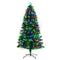 Christabelle 1.8m Pre-Lit Fibre Optic Artificial Christmas Tree with Multicolour Twinkling Star Lights
