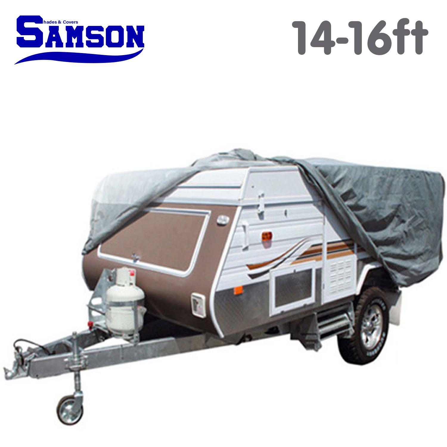 Samson Heavy Duty Trailer Camper Cover 14-16ft, 4-Ply Waterproof, UV