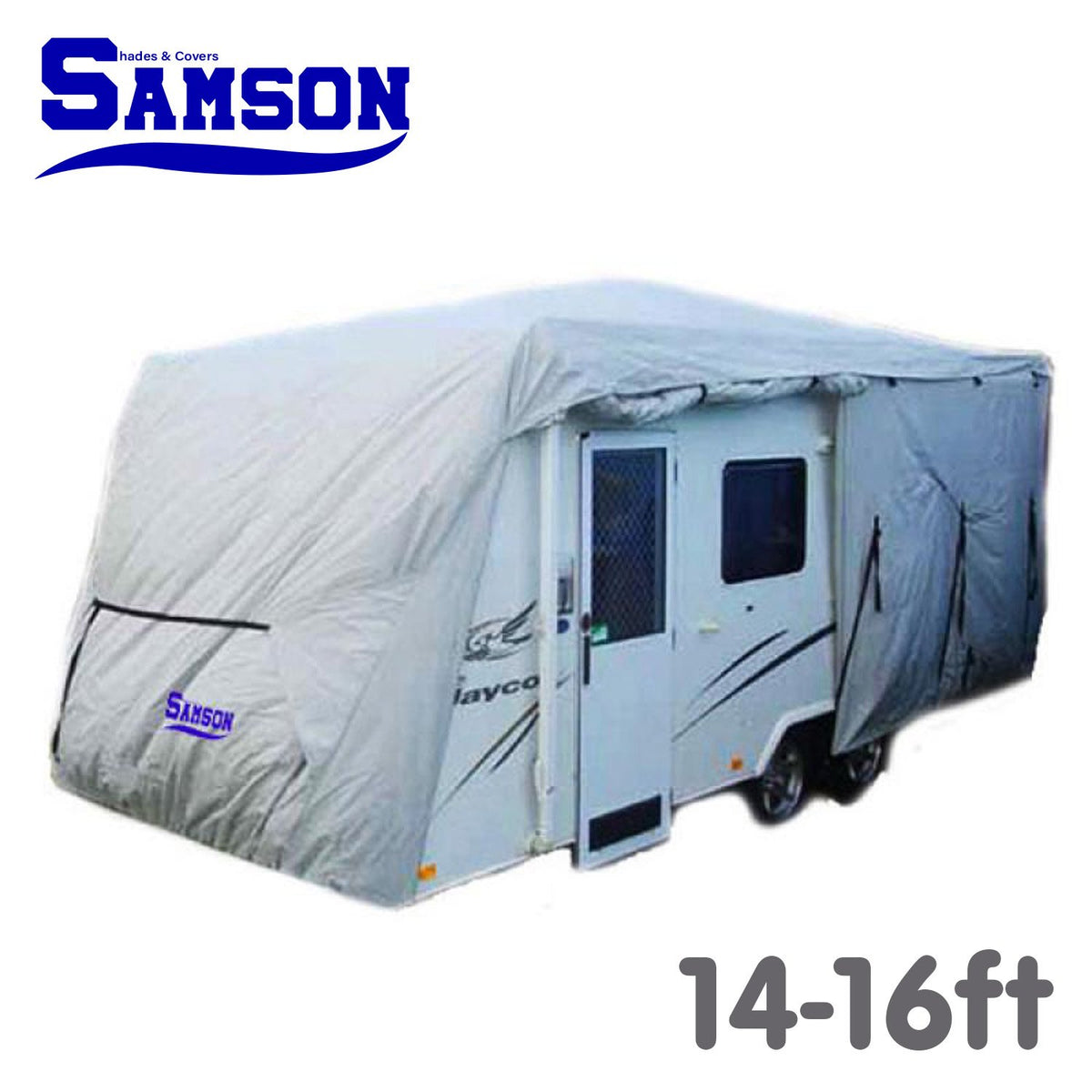 Heavy Duty Caravan Cover 14-16ft, UV Treated Waterproof Fabric Cover