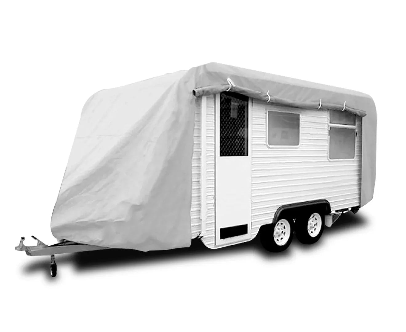 Caravan Cover 14-17ft Waterproof UV Protection Side Zip Campervan 533cm