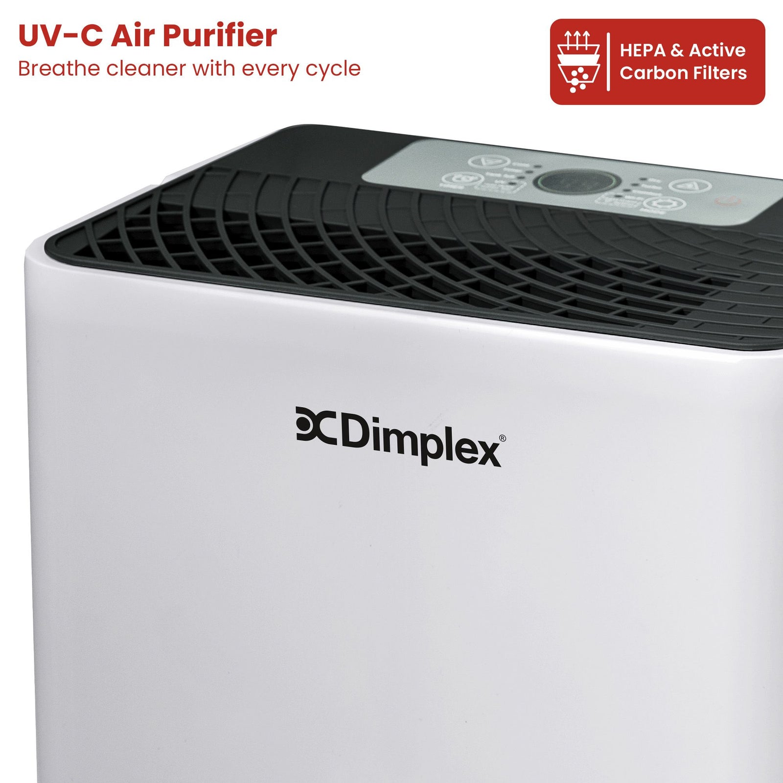 Dimplex Portable 12L Dehumidifier with Air Purifier in Black and White
