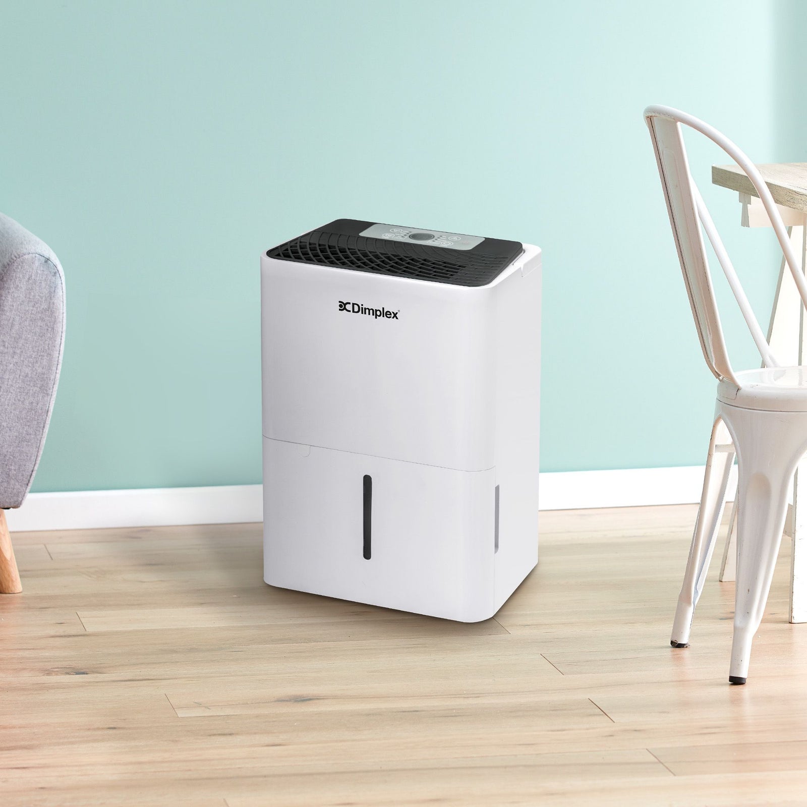 Dimplex Portable 12L Dehumidifier with Air Purifier in Black and White