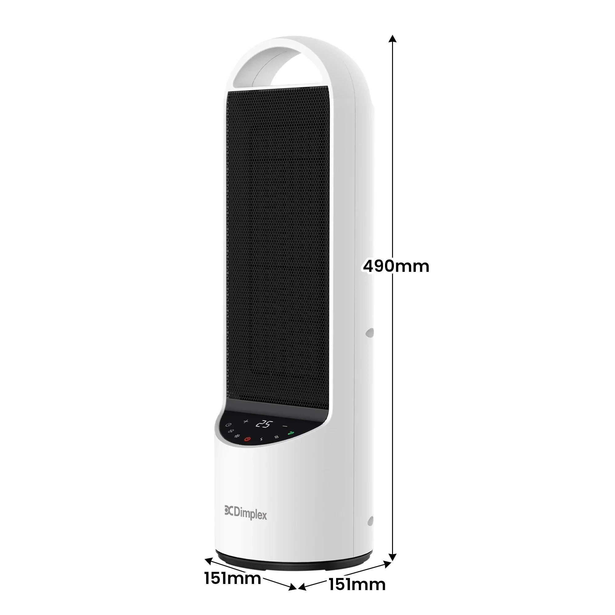 Ceramic Heater – 2kW Digital, DC Motor, ECO Mode, Oscillating, Black/White