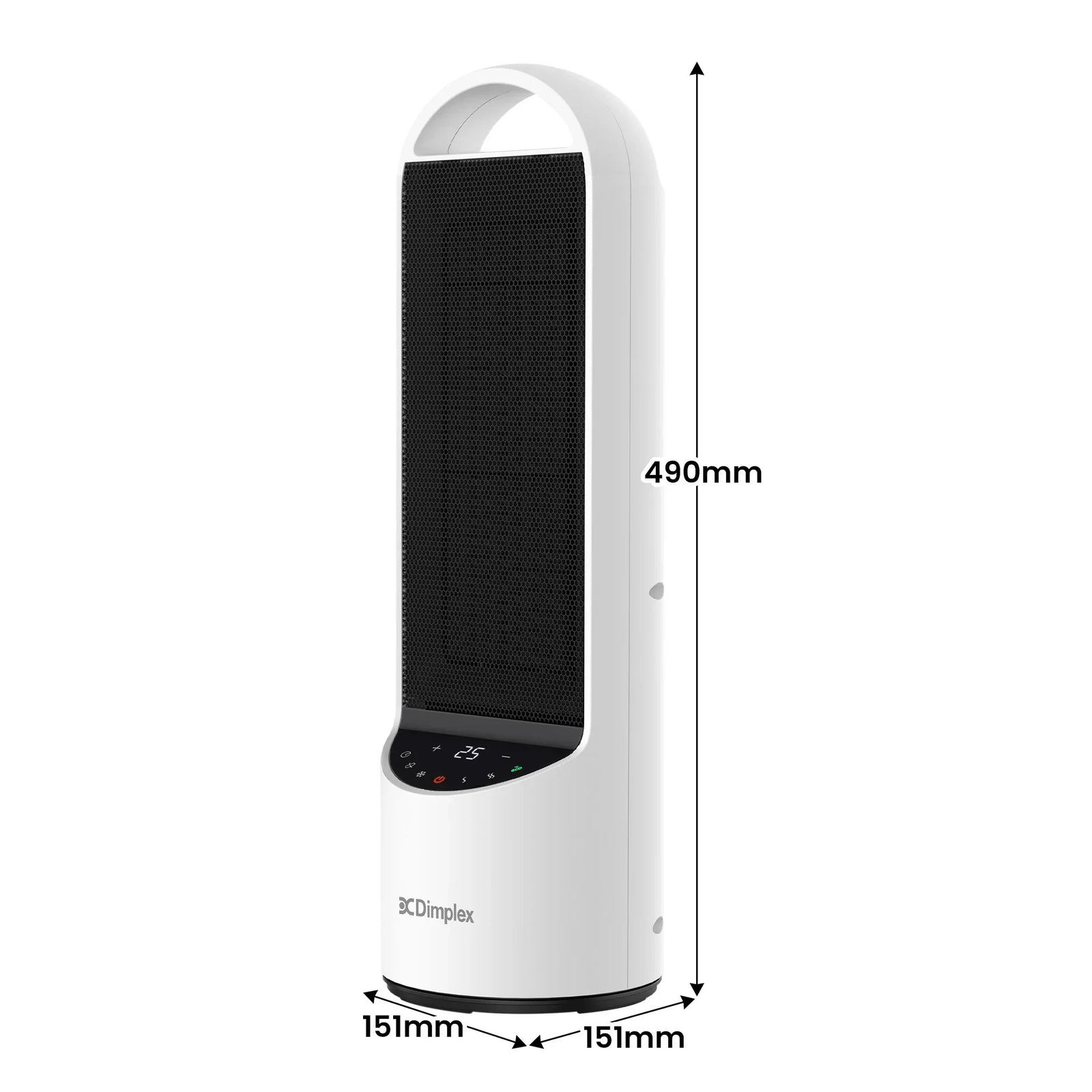 Ceramic Heater – 2kW Digital, DC Motor, ECO Mode, Oscillating, Black/White