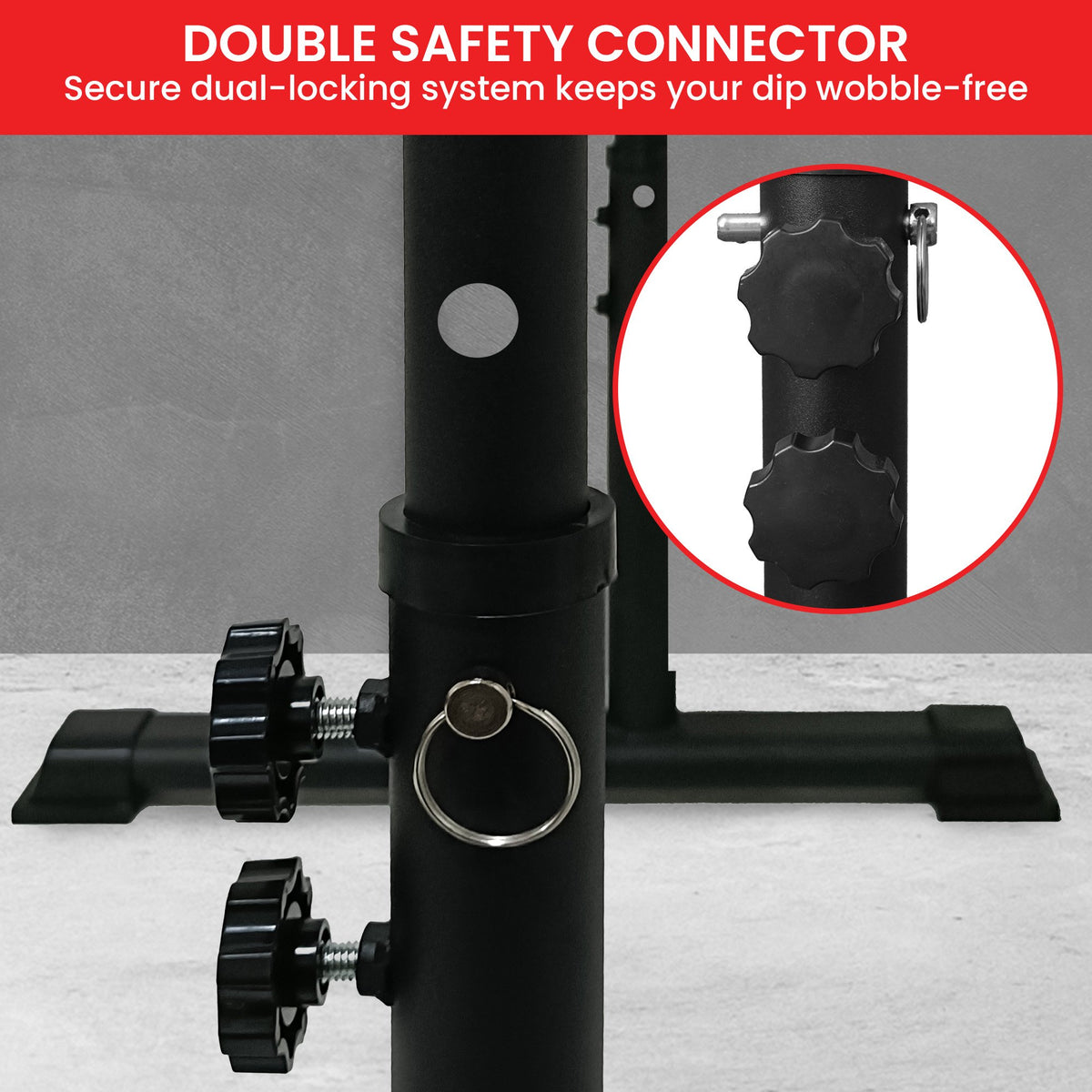 Powertrain Height-Adjustable Dip Bars Pair Load Capacity 200kg Separated Type