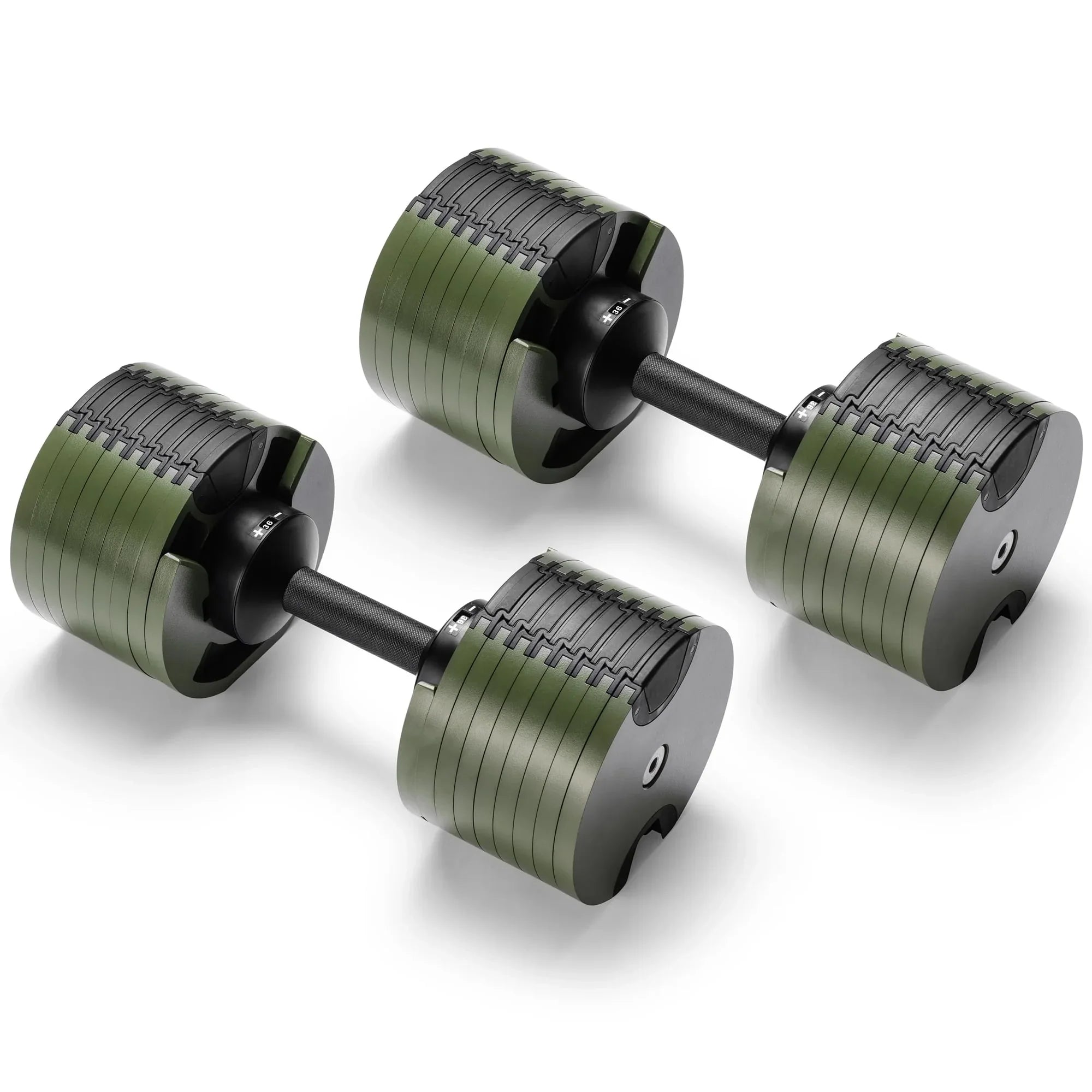 Eon Dial-Up 72KG Adjustable Dumbbells Pair - Green