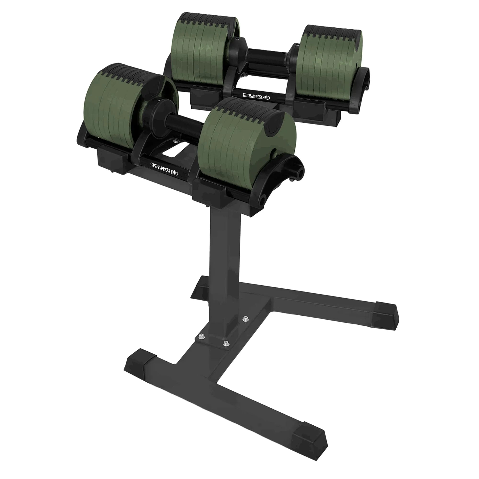 Eon Dial-Up 72KG Adjustable Dumbbells Pair with Stand  - Green