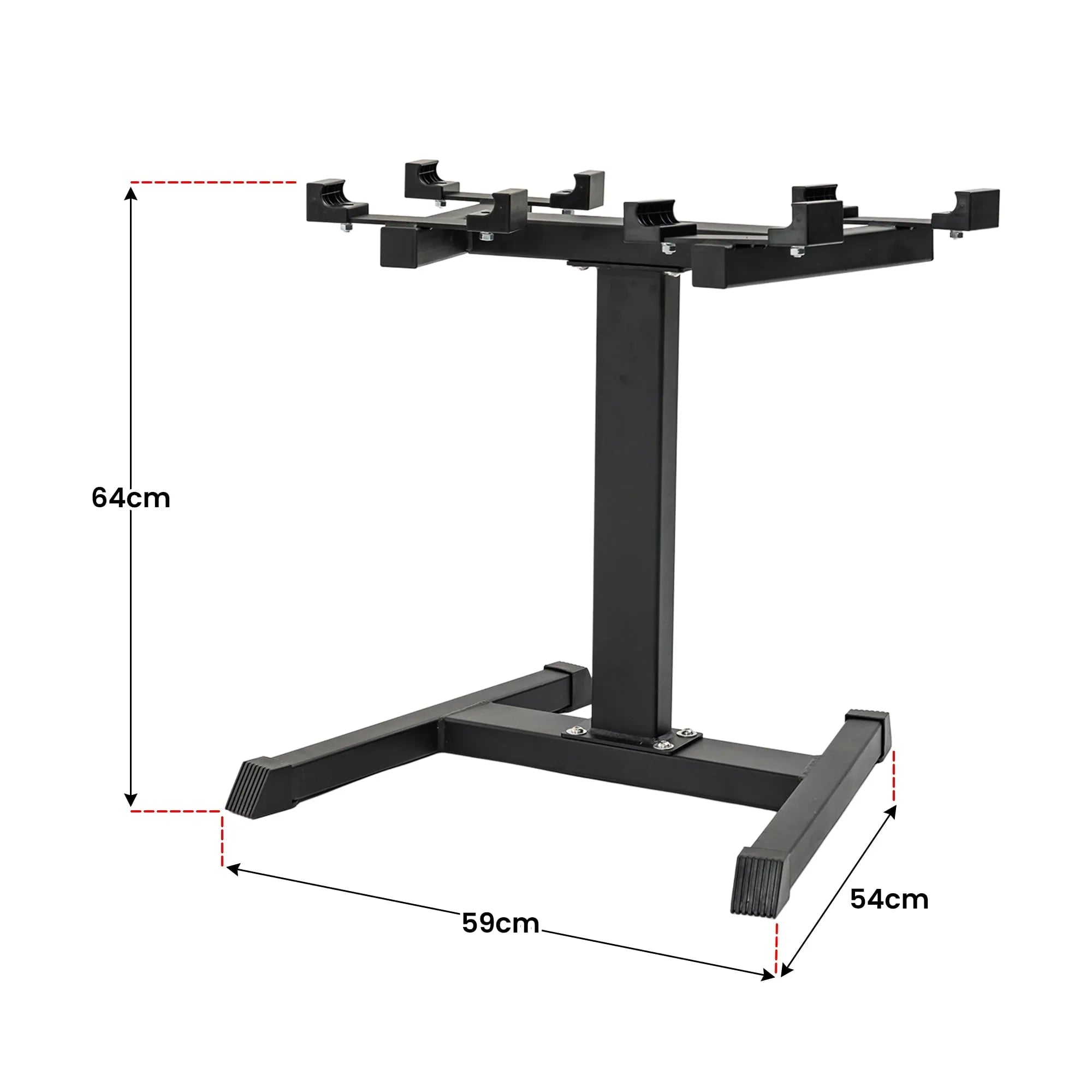 Eon 2 X 45kg Adjustable Dumbbells W/ Stand Heavy-duty Storage Rack Home Gym 9 Strength Training Equipment
