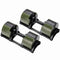 Powertrain Eon 90kg Adjustable Dumbbells Pair (2x 45kg) Quick Dial Strength Training Free Weights for Home Gym, Green