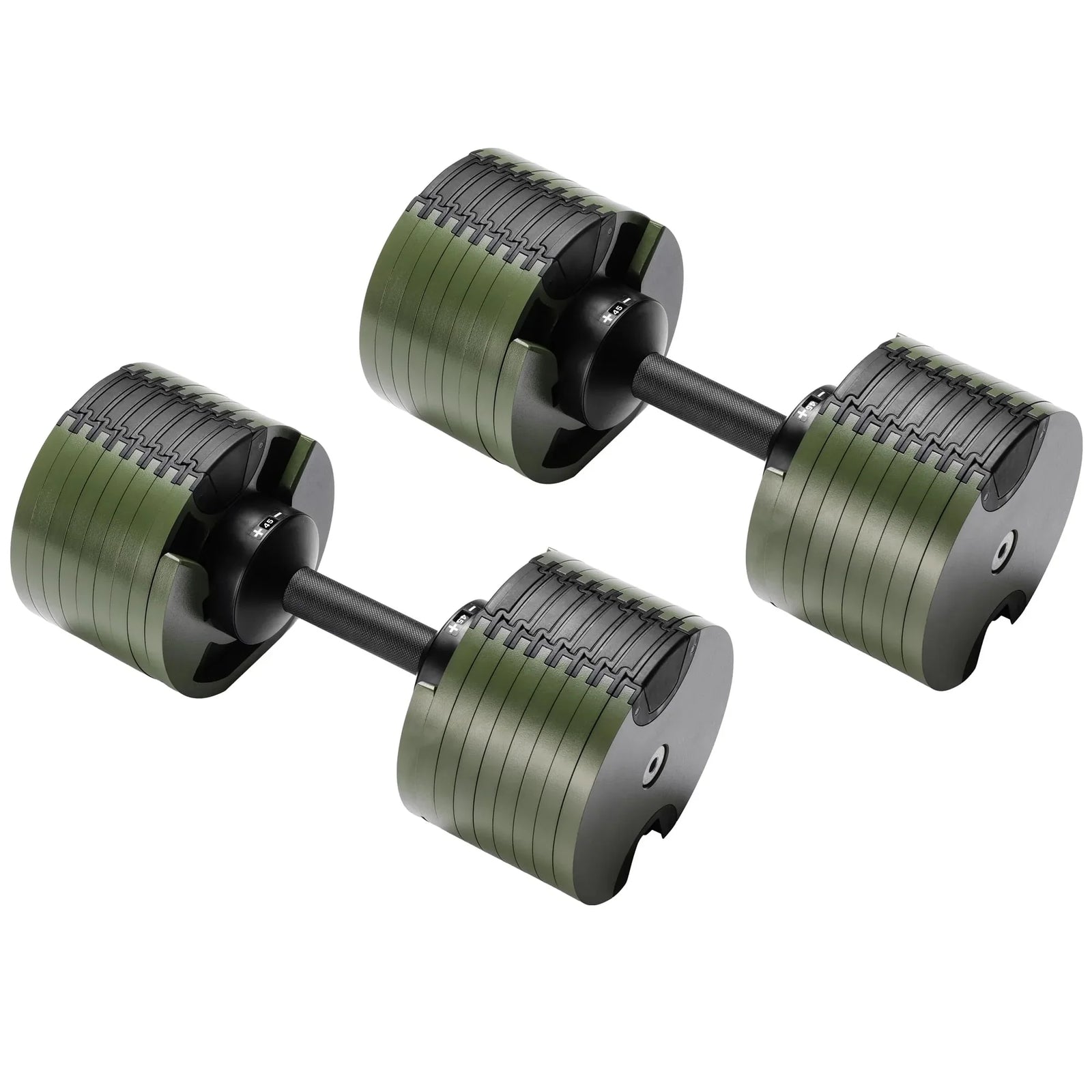 Eon Dial-Up 90KG Adjustable Dumbbells Pair - Green