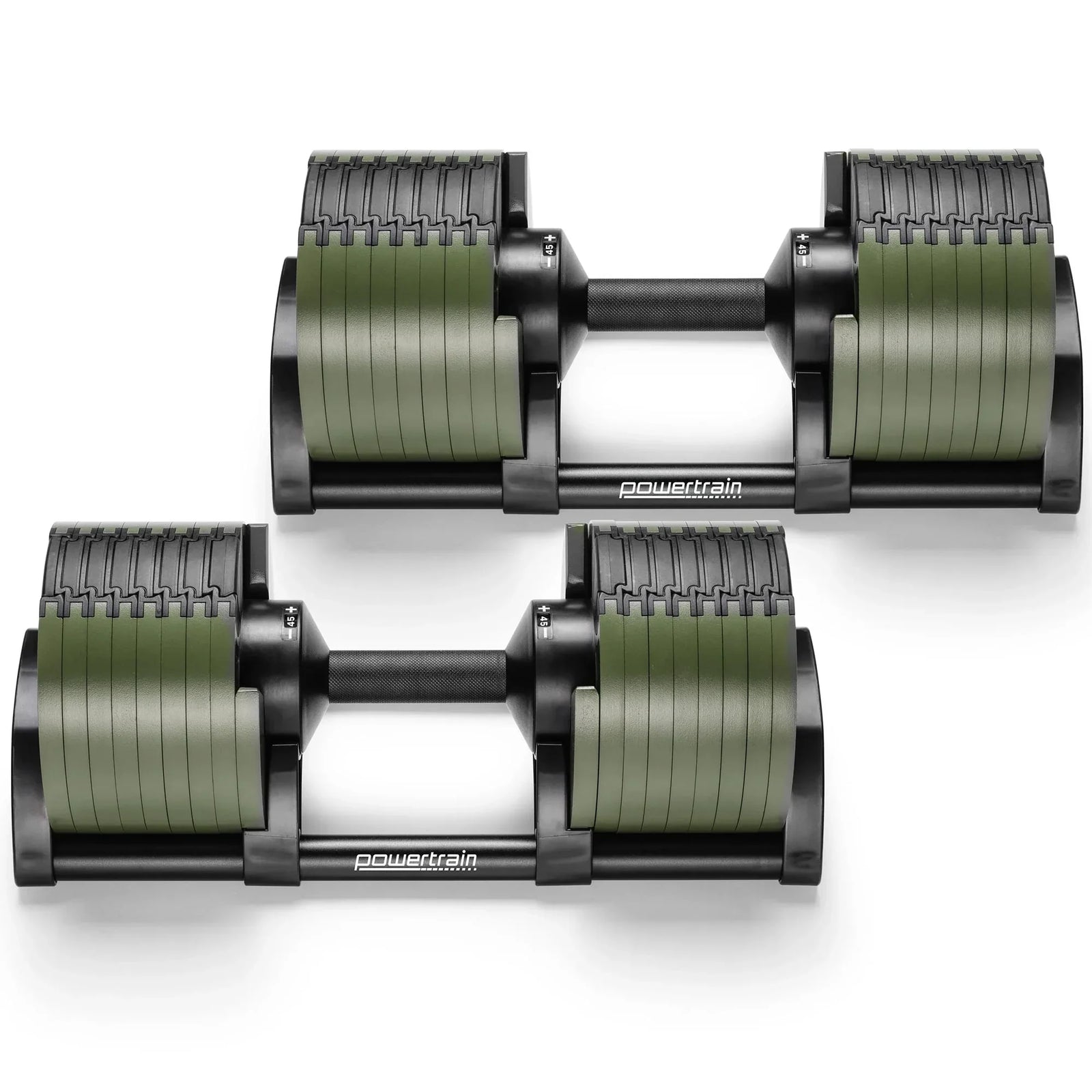 Eon Dial-Up 90KG Adjustable Dumbbells Pair with Stand  - Green